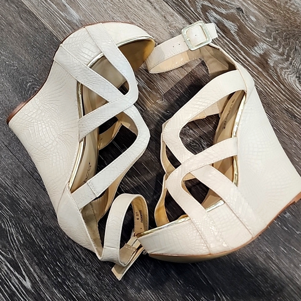 Shanini Open Toe Wedge Sandal